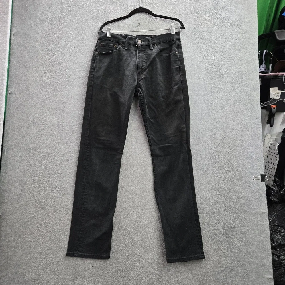 Levi's 513 Men Jeans 32X32 Black Denim Slim Straight 31